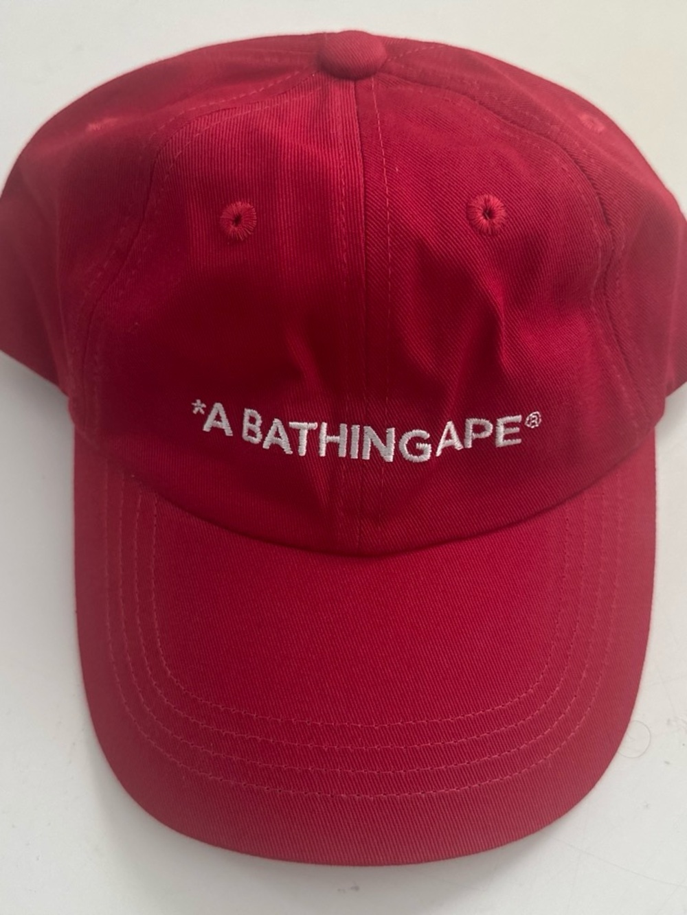 Red Embroidered BAPE Cap